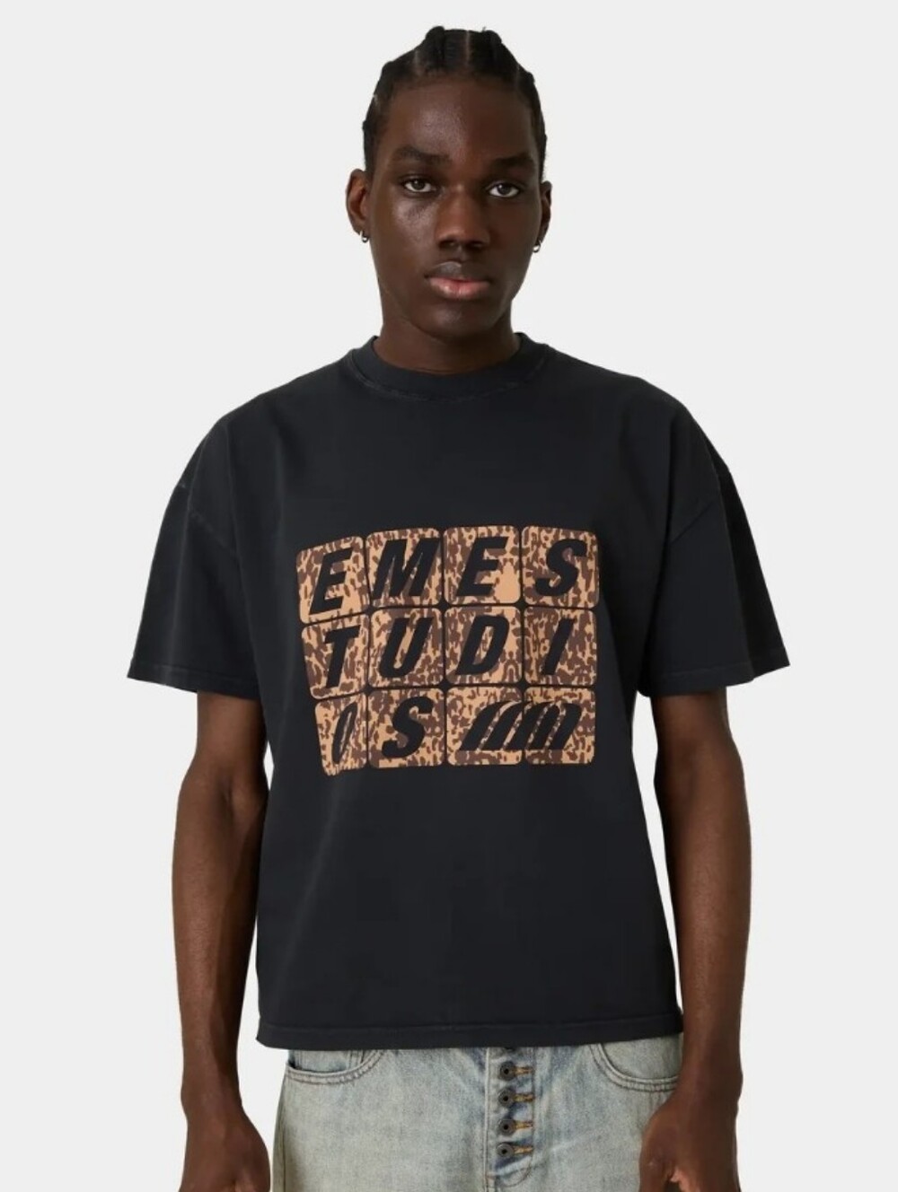 Emestudios Vanilla Shadow Oversized Graphic Tee in Black